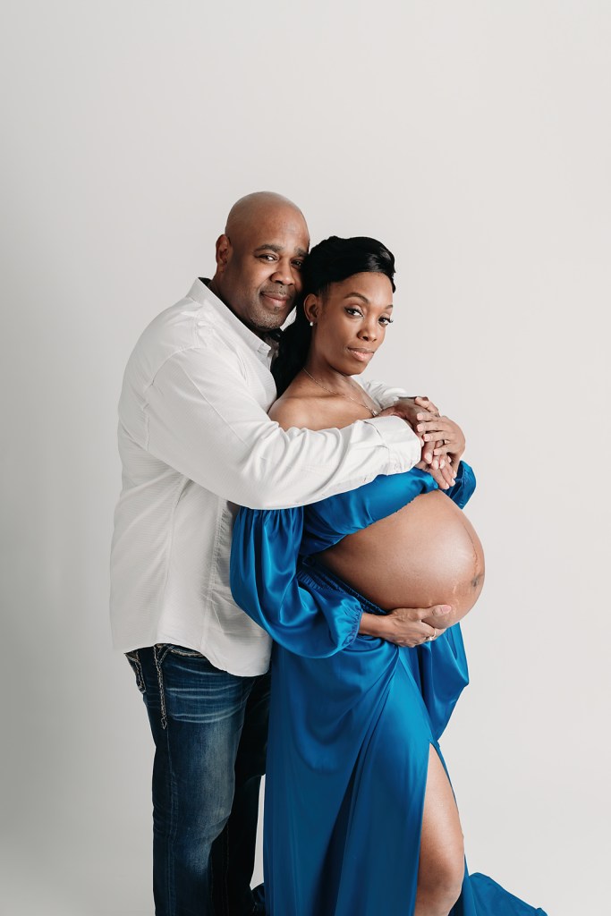 beautiful couple celebrates pregnancy 